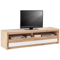Tv-element Kashmir New, Barva Hrasta, Bela - črna/barve hrasta, Moderno, leseni material (185/50/49cm) - Zandiara