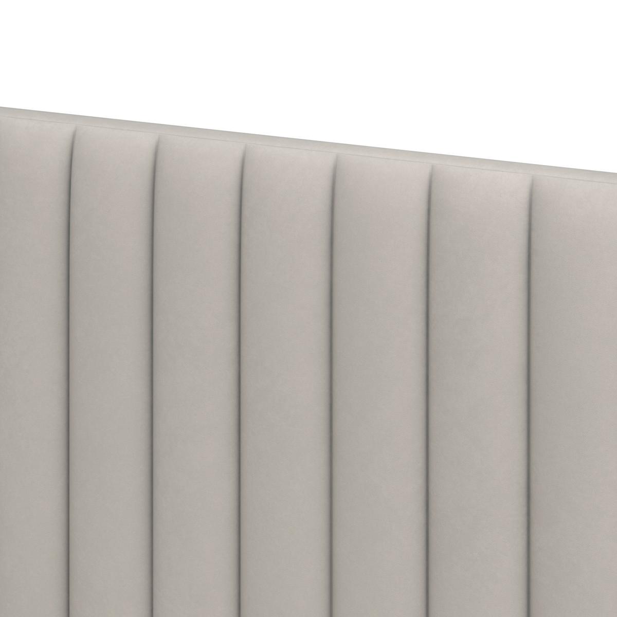 Pat tapițat bej Mona cca 180X200 bej - gri deschis/maro deschis, Modern, lemn/metal (180/200cm) - Bessagi Home