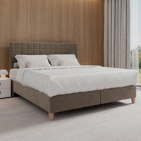 Boxspring Ágy Olivia - barna, Modern, textil/fa (180/200cm) - Bessagi Home
