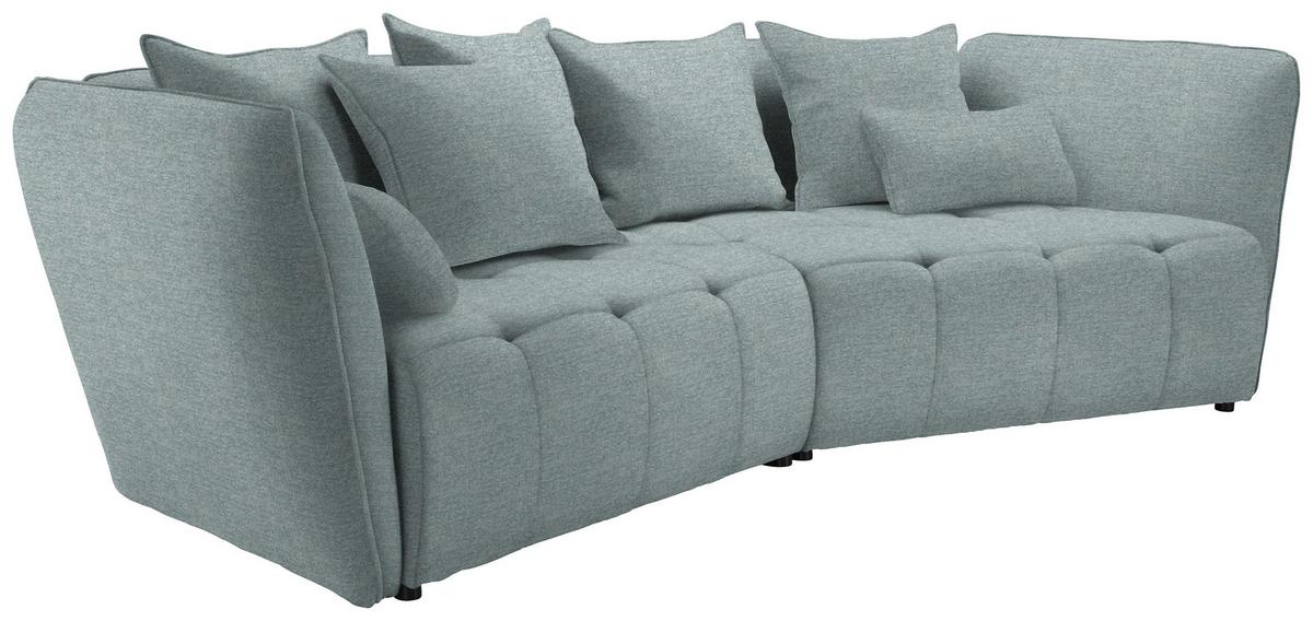 Boxspringsofa Sofi Hellblau - Schwarz/Hellblau, MODERN, Textil (294/93/152cm) - Premium Living