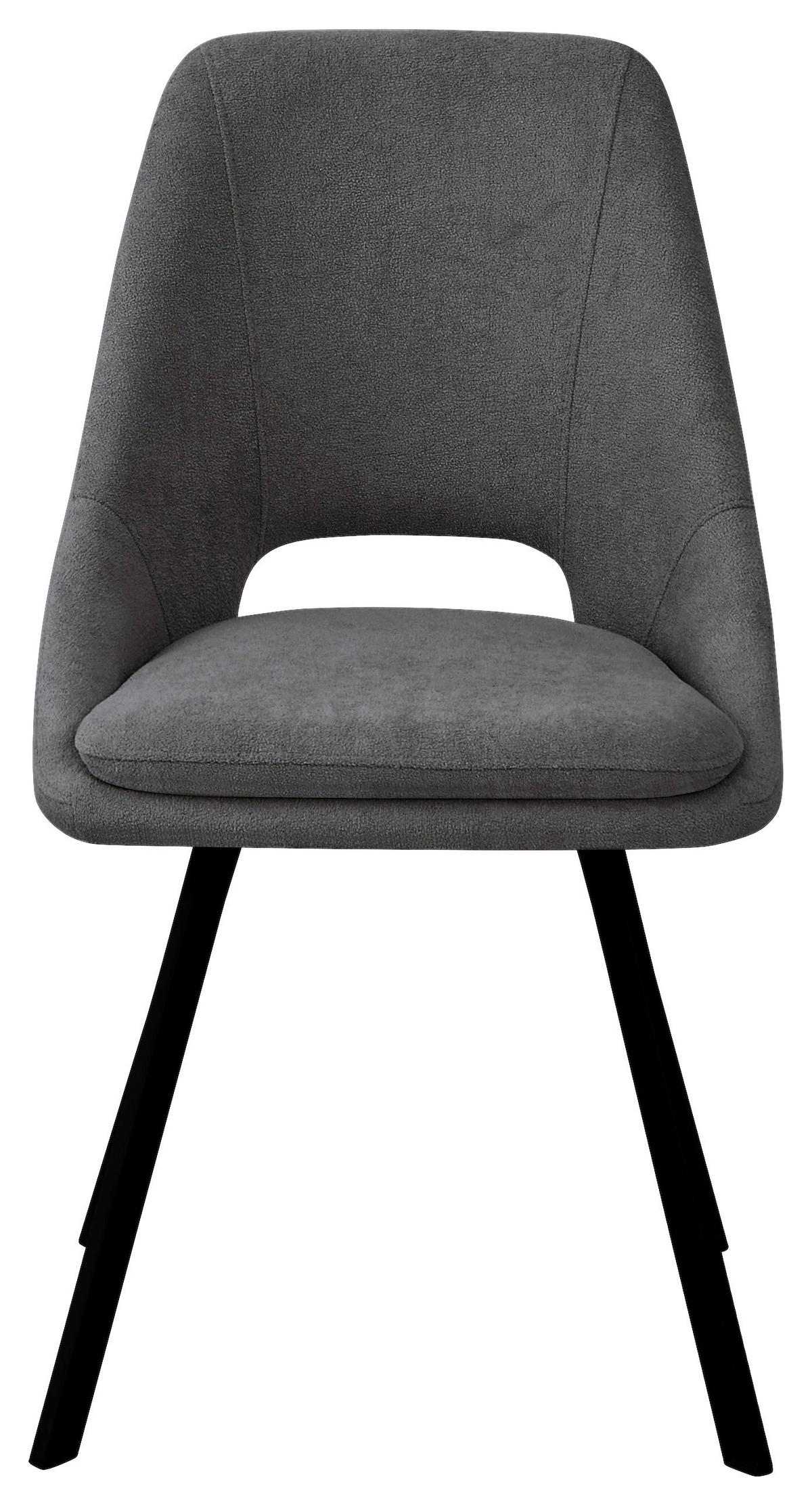 KRZESŁO WALLY - antracytowy/czarny, Design, metal/tkanina (48/85/56cm) - Boxxx