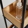 RULLVAGN VICKY -SB- - svart/naturfärgad, Modern, metall/plast (40/81,5/23cm) - Mömax
