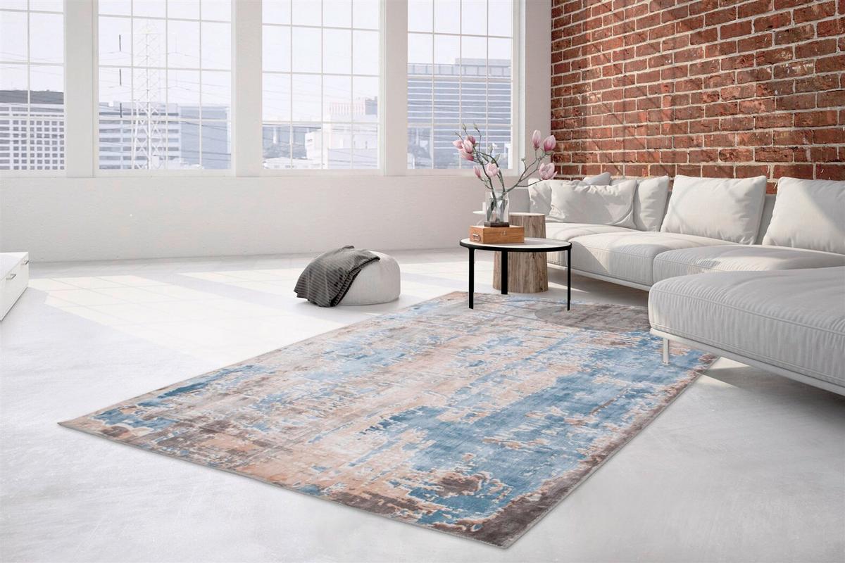 Vintage-teppich Ocean 300 Multi / Blau 170x240 - Blau/Multicolor, Basics, Textil (170/240cm) - Kayoom