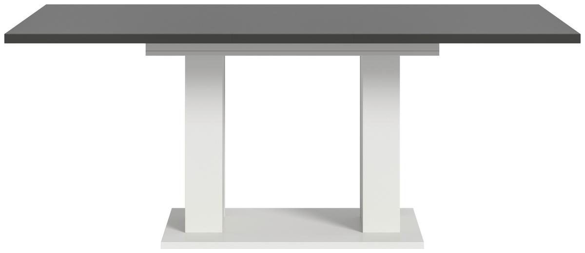 Ausziehtisch Marlon 150 AZ grau/weiß, B:150-190 cm - Weiß/Grau, KONVENTIONELL, Holzwerkstoff (150-190/90/76cm) - MID.YOU