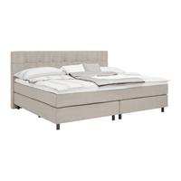 Boxspringbett Primo Taupe ca. 220x200cm - Taupe, KONVENTIONELL, Holz/Holzwerkstoff (220/200cm) - Premium Living