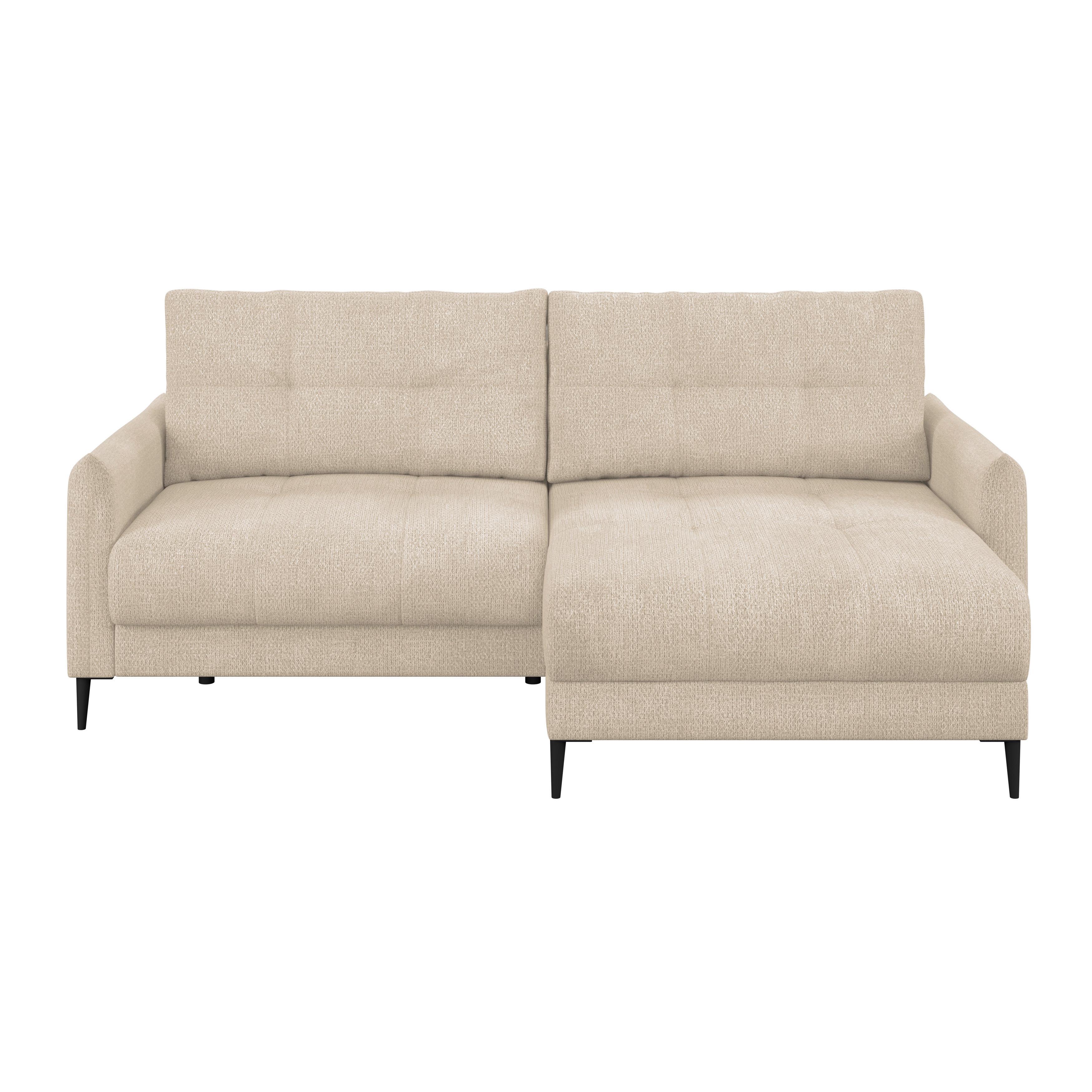 Kutna Garnitura Polis - bež/crna, Trend, tekstil/metal (221/142cm) - Ondega