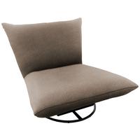 Relaxsessel Cremona ca. 100x78x96 cm Taupe - Taupe/Schwarz, Design, Textil/Metall (100/78/96cm) - Livetastic