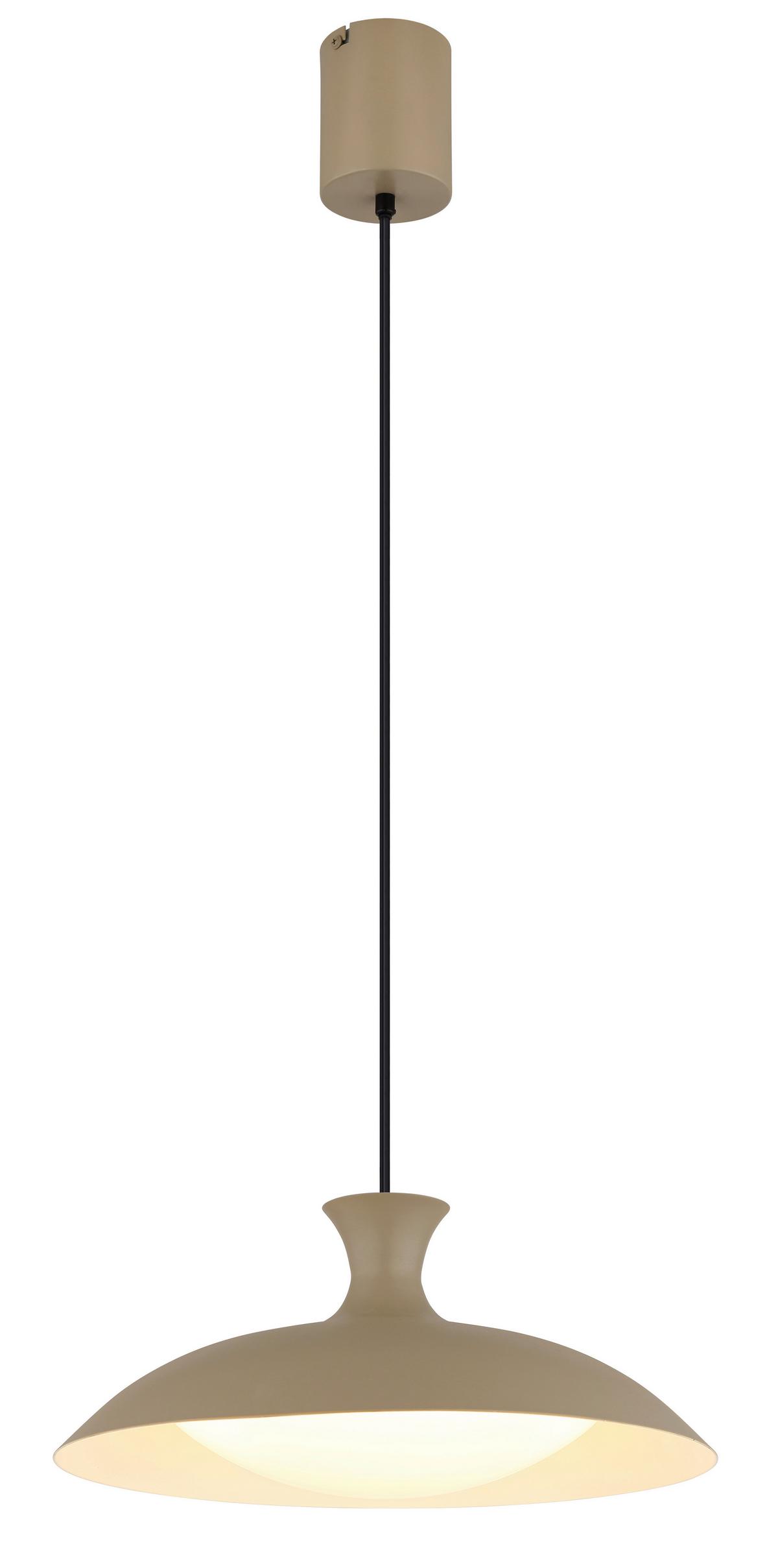 LED-HÄNGELEUCHTE 15781S  ROCHA - Sandfarben/Weiss, Konventionell, Kunststoff/Metall (40/150cm) - Globo