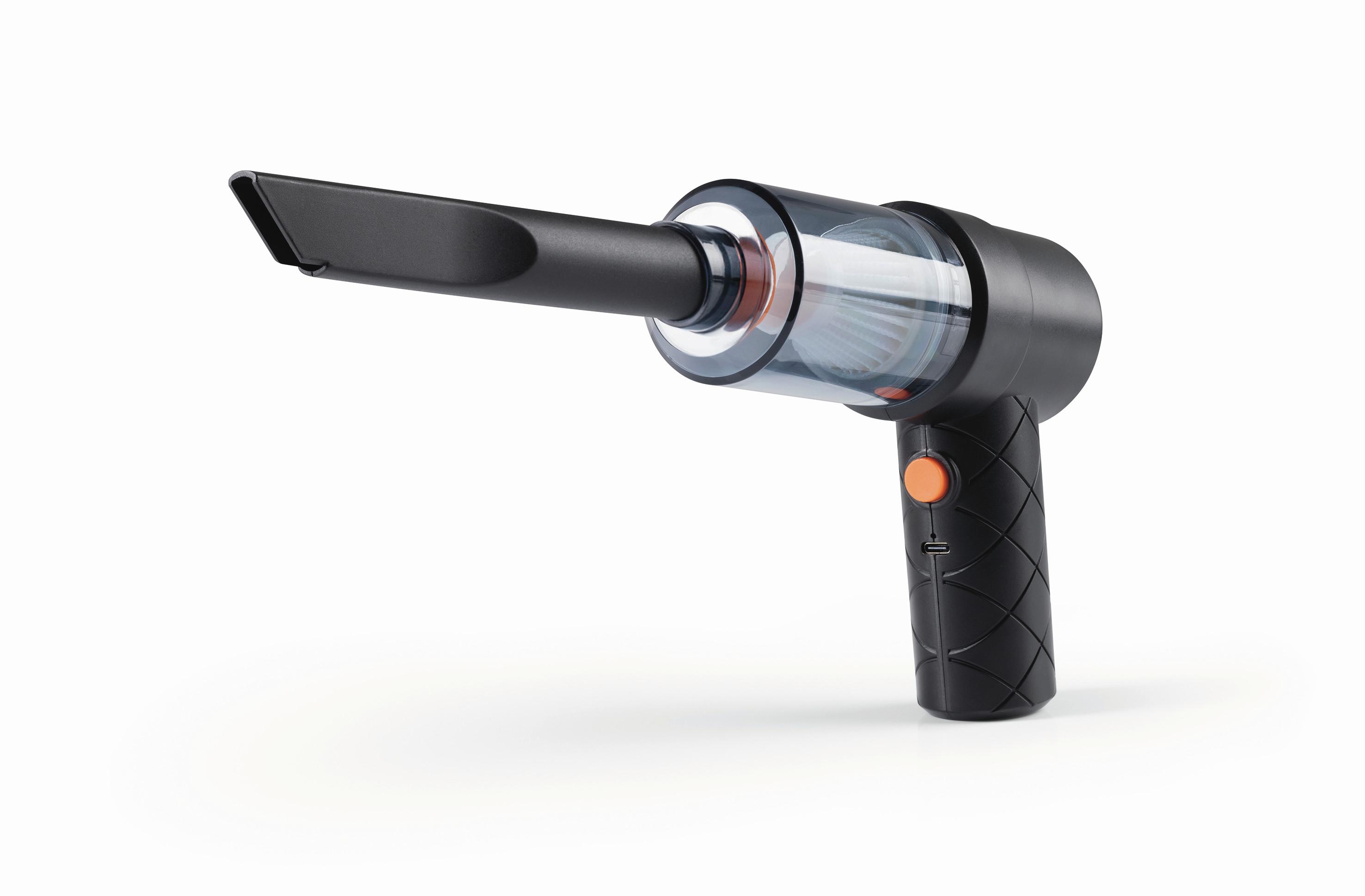 Akku-Handstaubsauger Cleanmaxx Orange/Schwarz max. 48 Watt - Schwarz/Orange, Basics, Kunststoff (32/14cm)