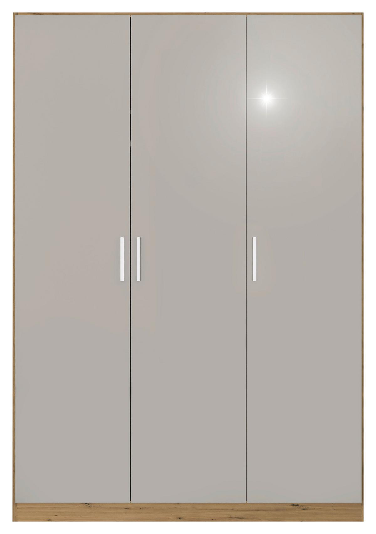 DULAP USI ROTATIVE BERLIN - gri deschis/stejar Artisan, Modern, material pe bază de lemn (136/210/54cm) - Modern Living