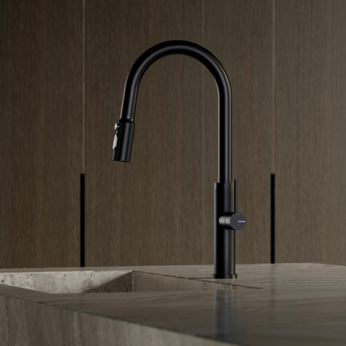 Küchenarmatur 100 1495 S Schwarz - Schwarz, Design, Metall (4,3/45,4/23cm) - Dieter Knoll