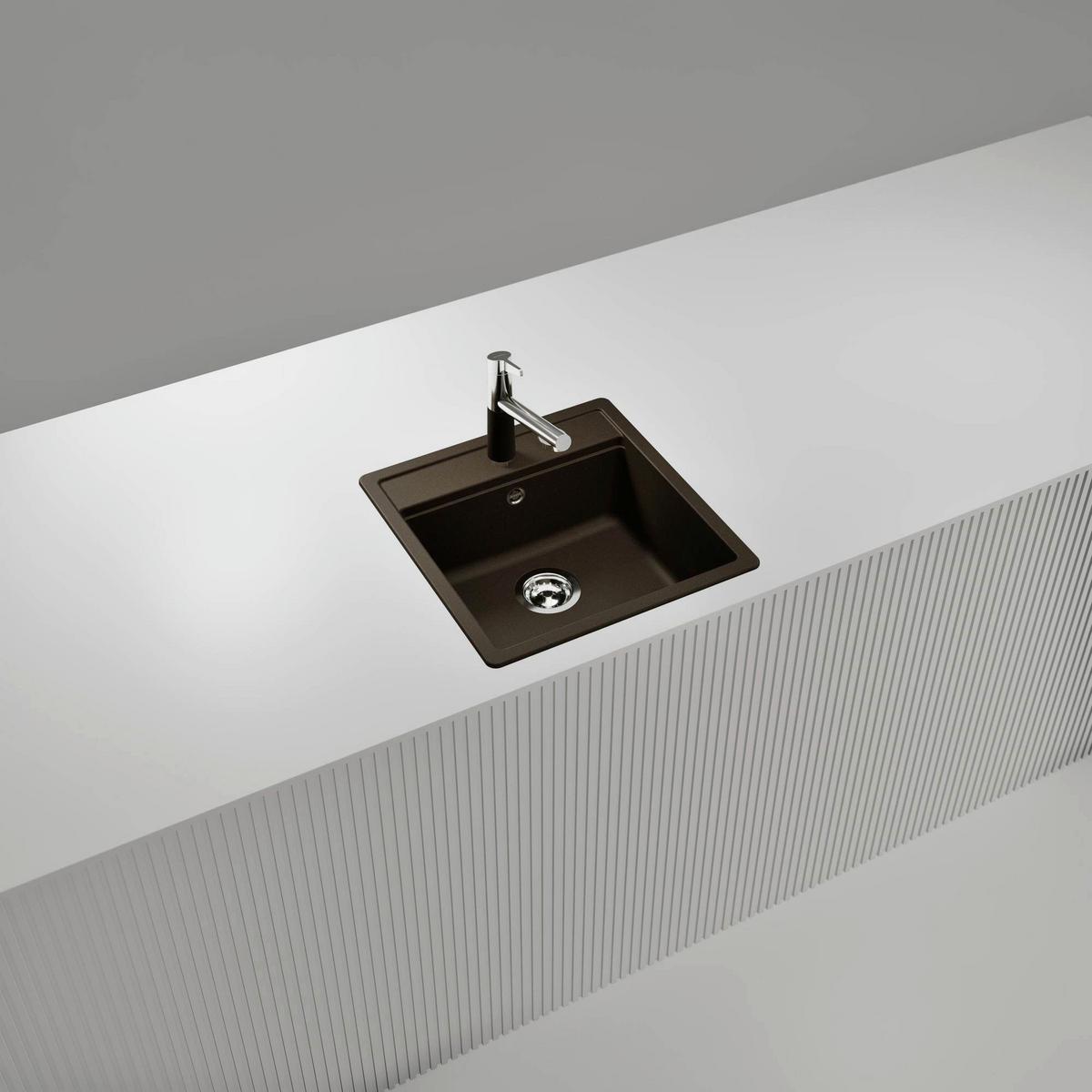 Spüle MONN100SABRO Bronzefarben - Bronzefarben, MODERN, Stein (49/51cm) - Schock