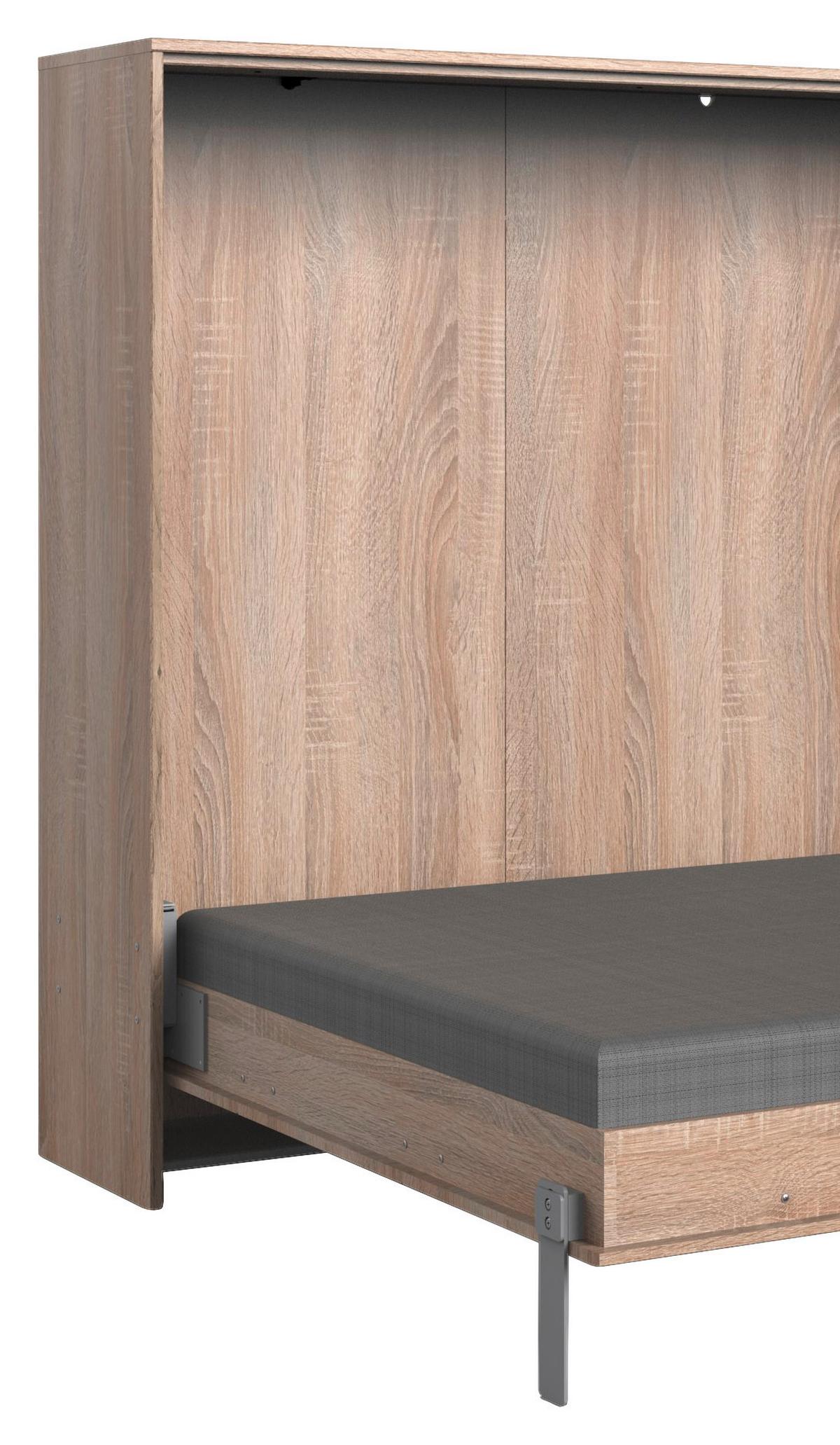 Klappbett Juist ca. 140x200 cm Eiche - Eichefarben, KONVENTIONELL, Holz/Holzwerkstoff (140/200cm) - MID.YOU
