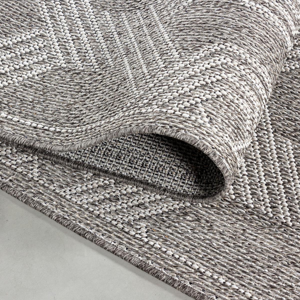 Flachwebteppich Aruba Grau ca. 240x340cm - Grau, Design, Textil (240/340cm) - Novel