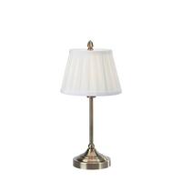 Tischleuchte Markslöjd Oxford Weiß max. 40 Watt - Messingfarben/Weiß, Design, Textil/Metall (20/20/38,5cm) - Markslöjd