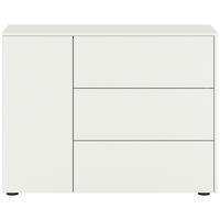 Komoda Samba, Bela - bela, Design, leseni material (105/80/37cm) - MID.YOU