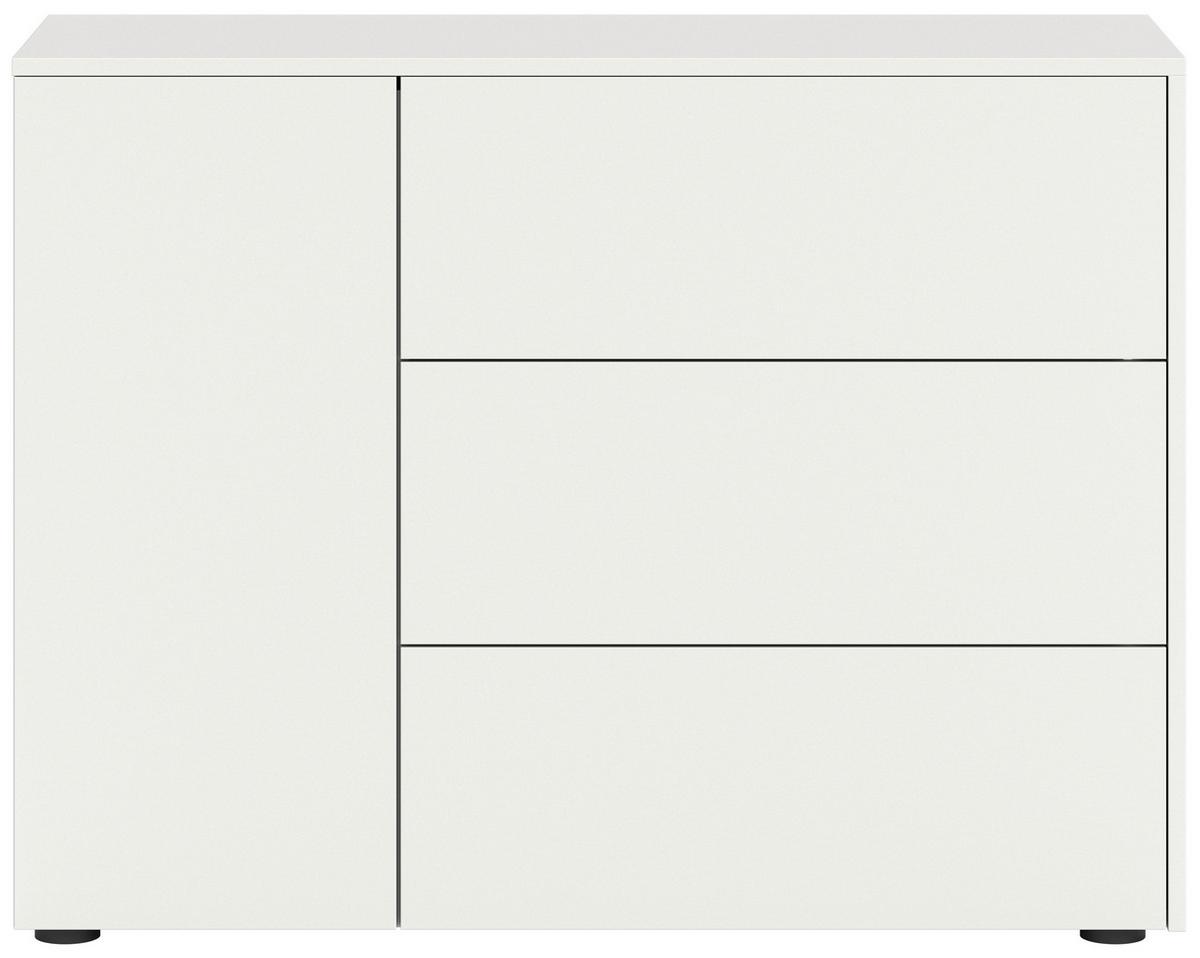 Komoda Samba, Bela - bela, Design, leseni material (105/80/37cm) - MID.YOU
