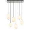 Hängeleuchte Blacky I Opal/Nickelfarben max.40Watt - Opal/Nickelfarben, Basics, Glas/Metall (80/34/120cm) - Globo