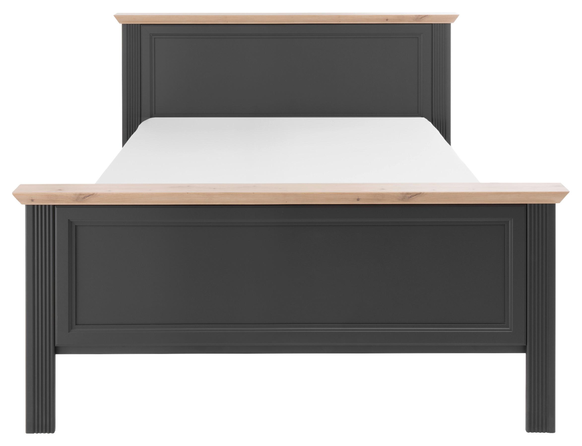 Klasični Krevet Jasmin Ii - boje grafita/hrast Artisan, Lifestyle, drvni materijal/plastika (140/200cm) - Zandiara