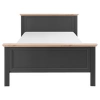 Klasični Krevet Jasmin Ii - boje grafita/hrast Artisan, Lifestyle, drvni materijal/plastika (140/200cm) - Zandiara