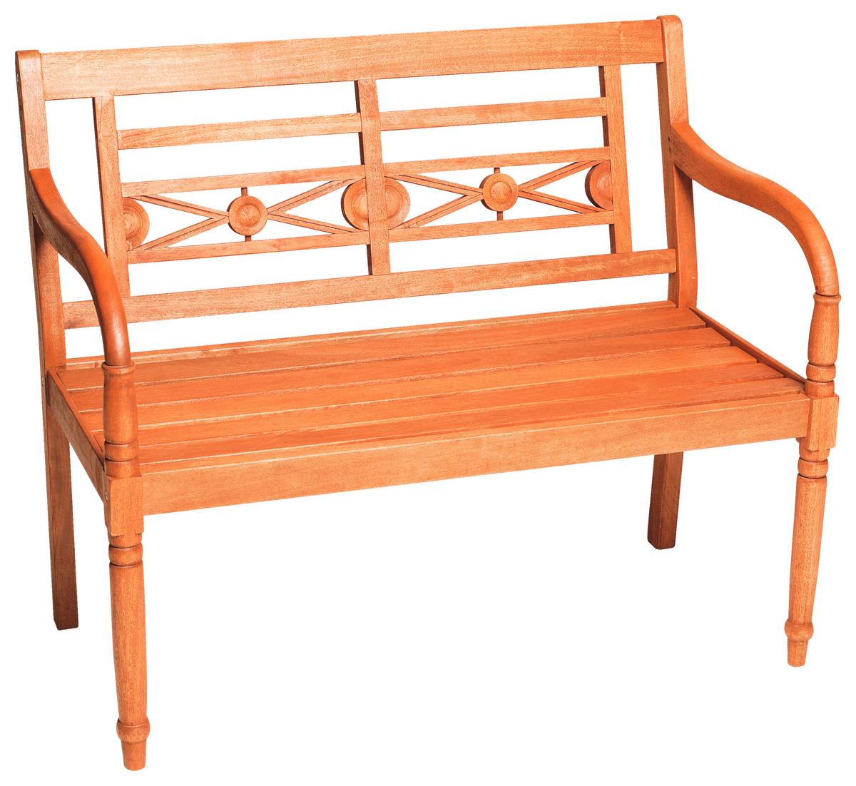 Gartenbank "Havanna" aus Eukalyptus, natur - Naturfarben, KONVENTIONELL, Holz (107/60/90cm) - Gardenson