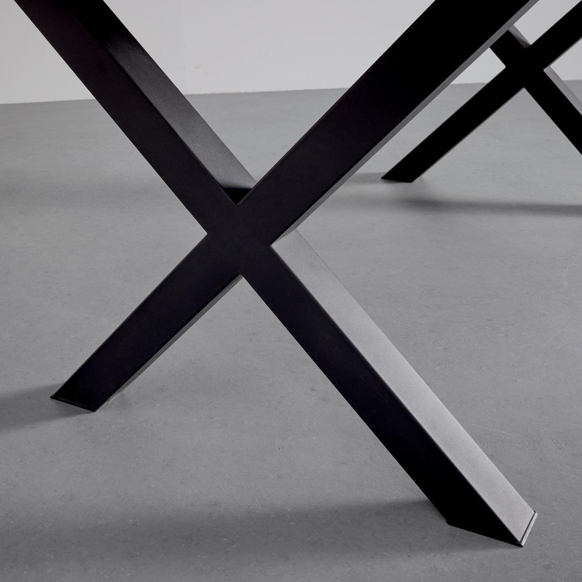 Esstisch Rico Schwarz MDF ca. 180x90x76cm - Schwarz, MODERN, Metall (180/90/76cm) - Bessagi Home