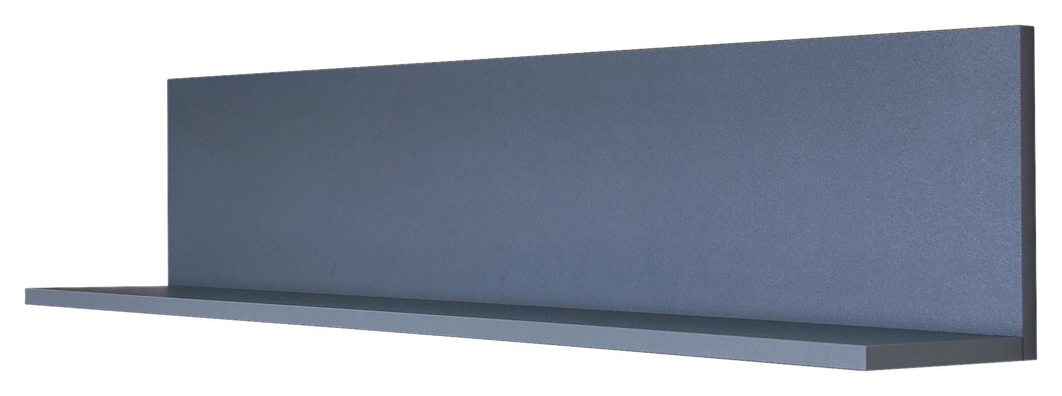 Stenska Polica Lucca, Modra - platinaste barve, Konvencionalno, leseni material (100/22,8/18,6cm) - FlexWell