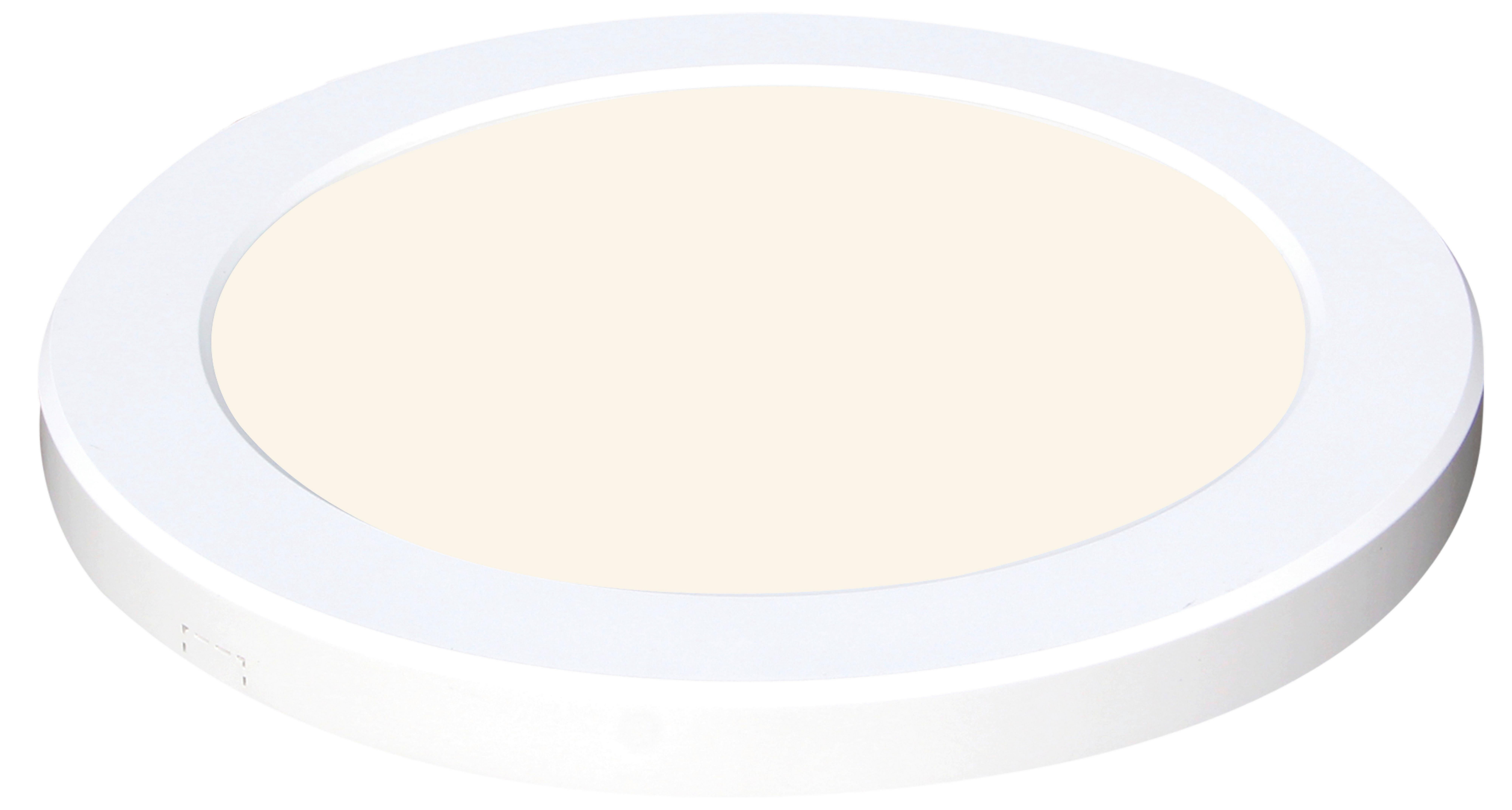 LED-TAKLAMPA LASSE - vit, Klassisk, plast (29,8/29,8/1,8cm) - Mömax