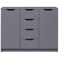 Kommode Silenzia Graphit - Graphitfarben, Design, Holzwerkstoff (112/91/40cm) - Livetastic