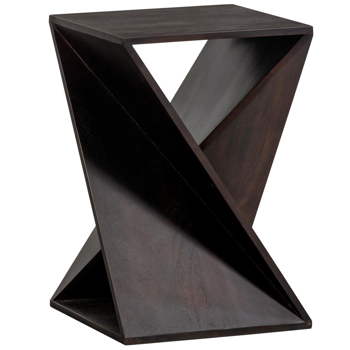 Beistelltisch Ikem Dunkelbraun - Dunkelbraun, Design, Holz (41/41/61cm) - Livetastic