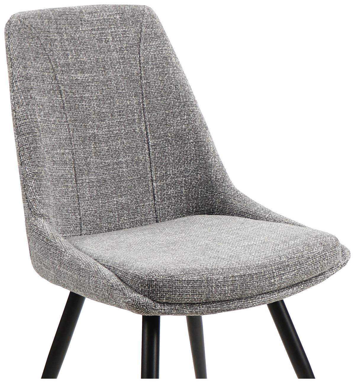 KRZESŁO CORINNA - jasnoszary/czarny, Modern, metal/drewno (49/88/59cm) - MID.YOU