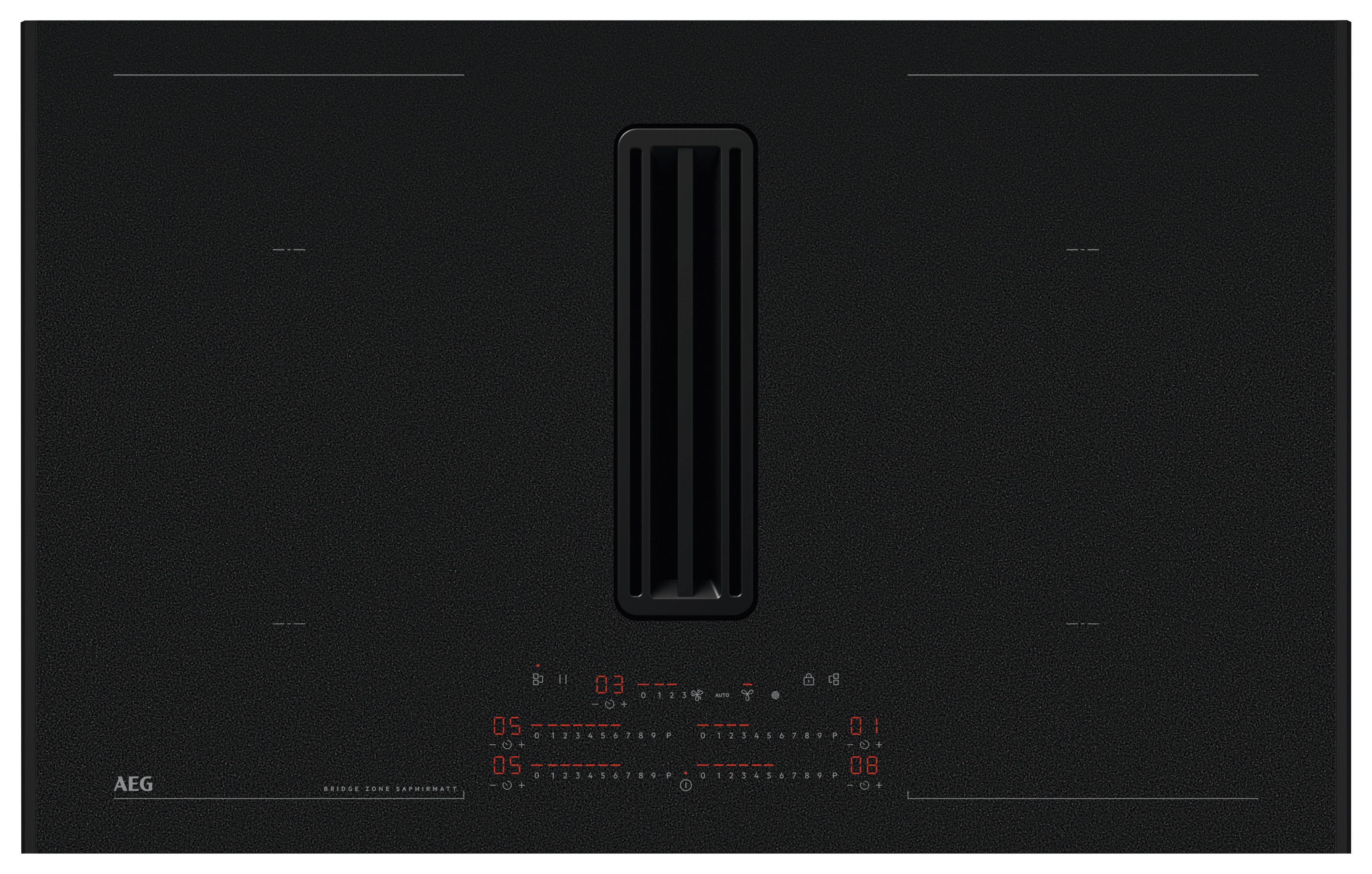 PŁYTA KUCHENNA Z WYCIĄGIEM XCD6847AS  -TOP- - czarny, Basics, szkło (83/21,2/52cm) - AEG