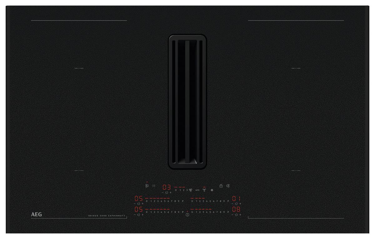 PŁYTA KUCHENNA Z WYCIĄGIEM XCD6847AS  -TOP- - czarny, Basics, szkło (83/21,2/52cm) - AEG