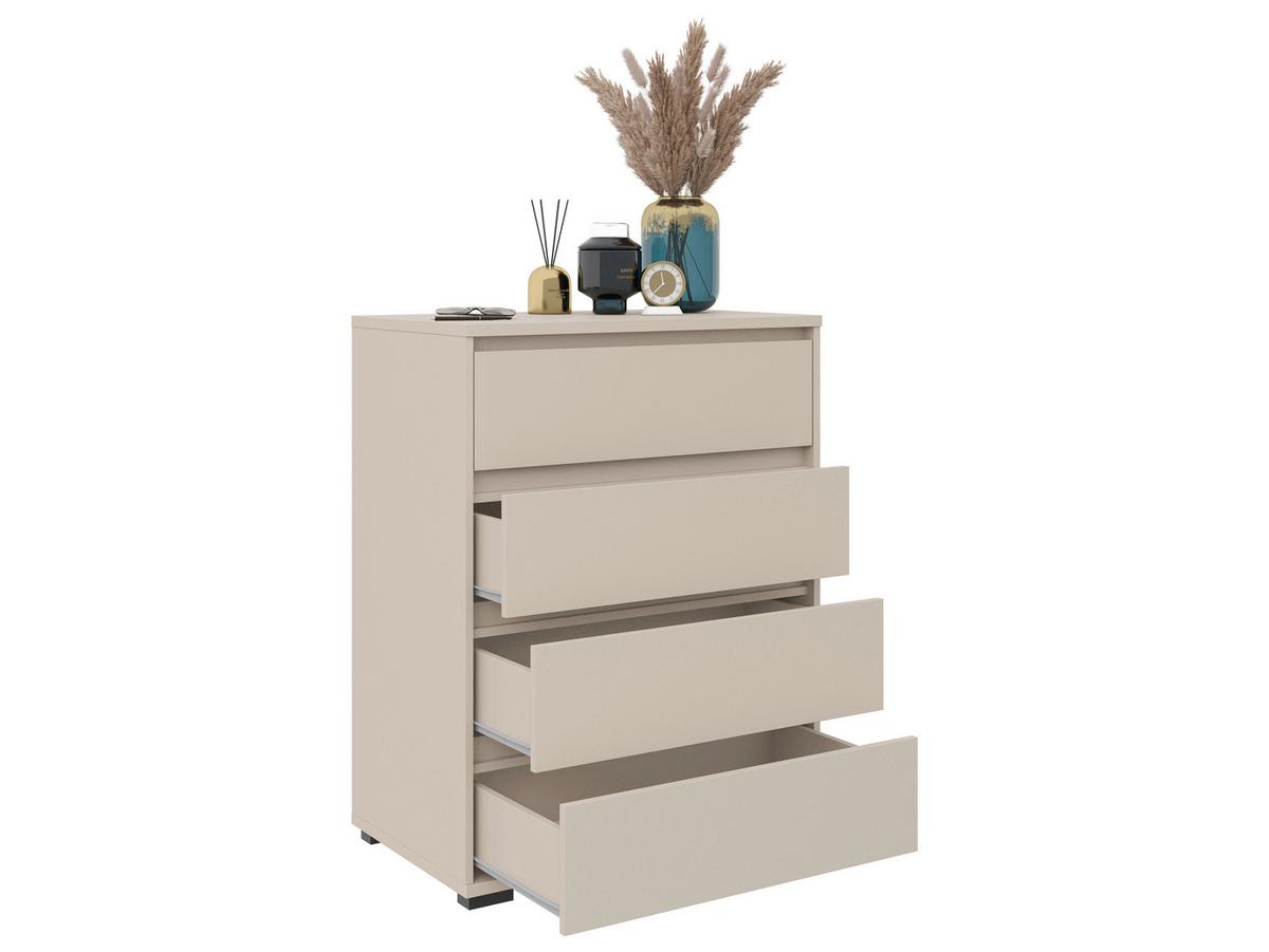 KOMODA LINE - antracytowy/kaszmir, Design, materiał drewnopochodny/tworzywo sztuczne (80/103/48cm) - Carryhome