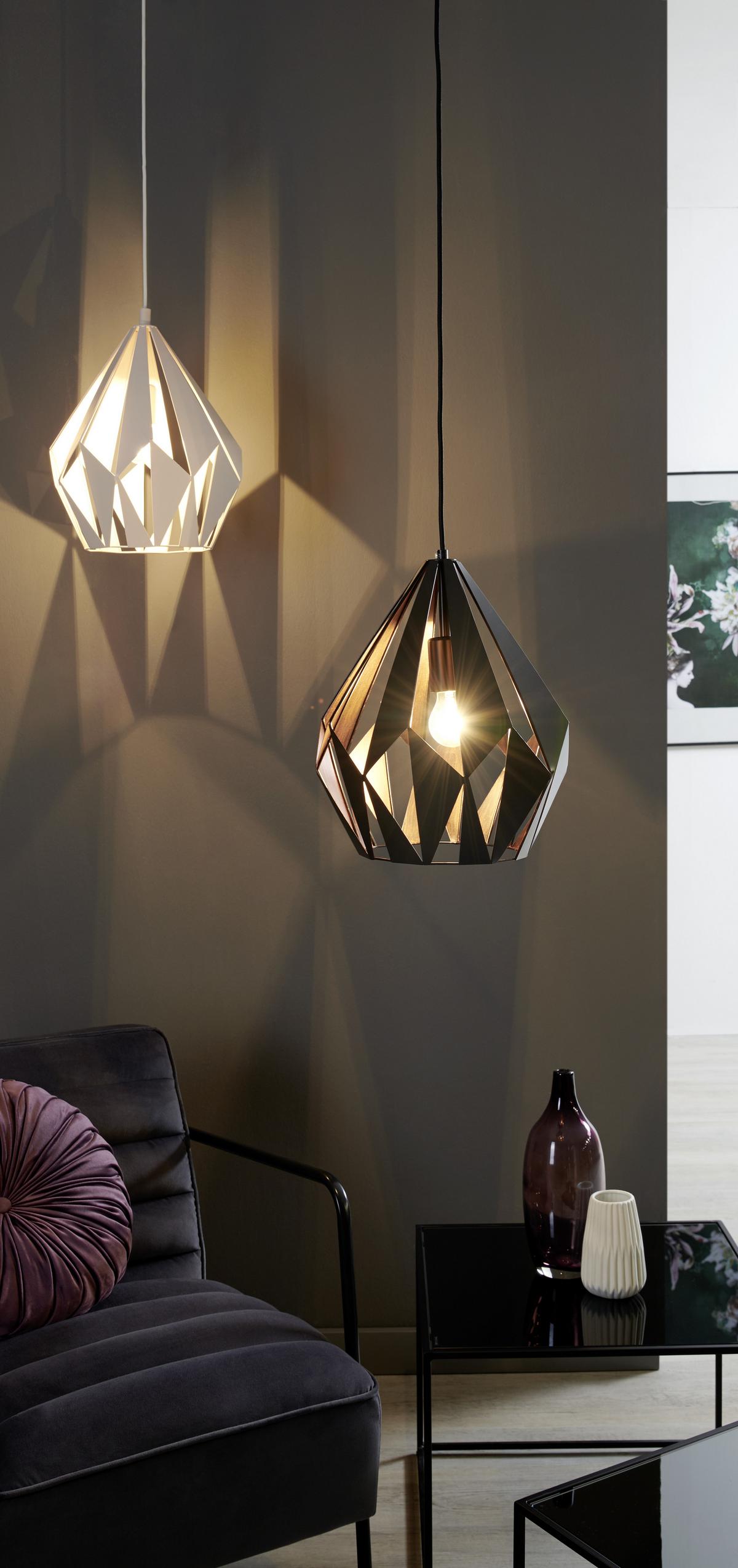 LAMPA WISZĄCA 78259 CARLTON 1 - czarny/kolor miedziany, Konventionell, metal (31kg) - Marama