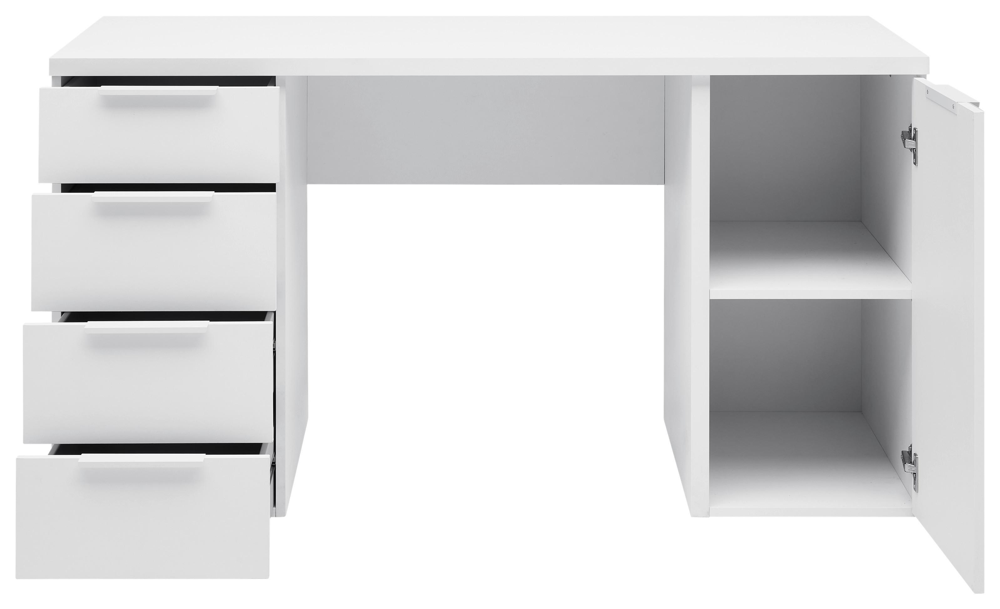 SKRIVBORD CARLOS WEISS - vit, Modern, trämaterial (146/78/60cm) - Mömax