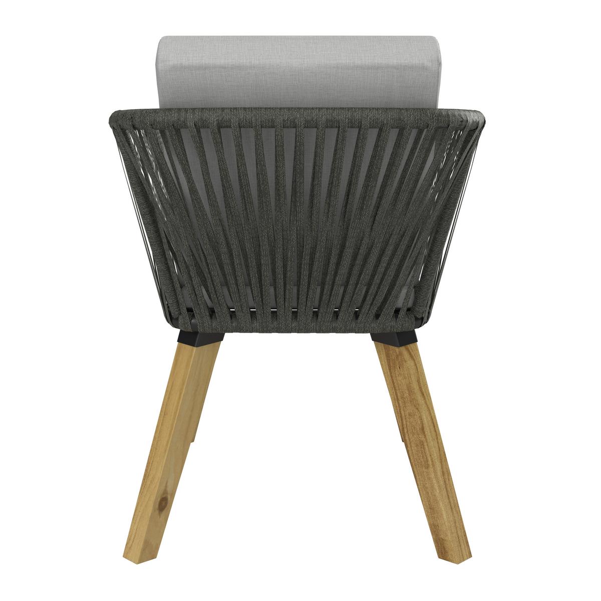 Set grădină Viola - gri deschis, Modern, plastic/lemn (160/76/90cm) - Bessagi Garden