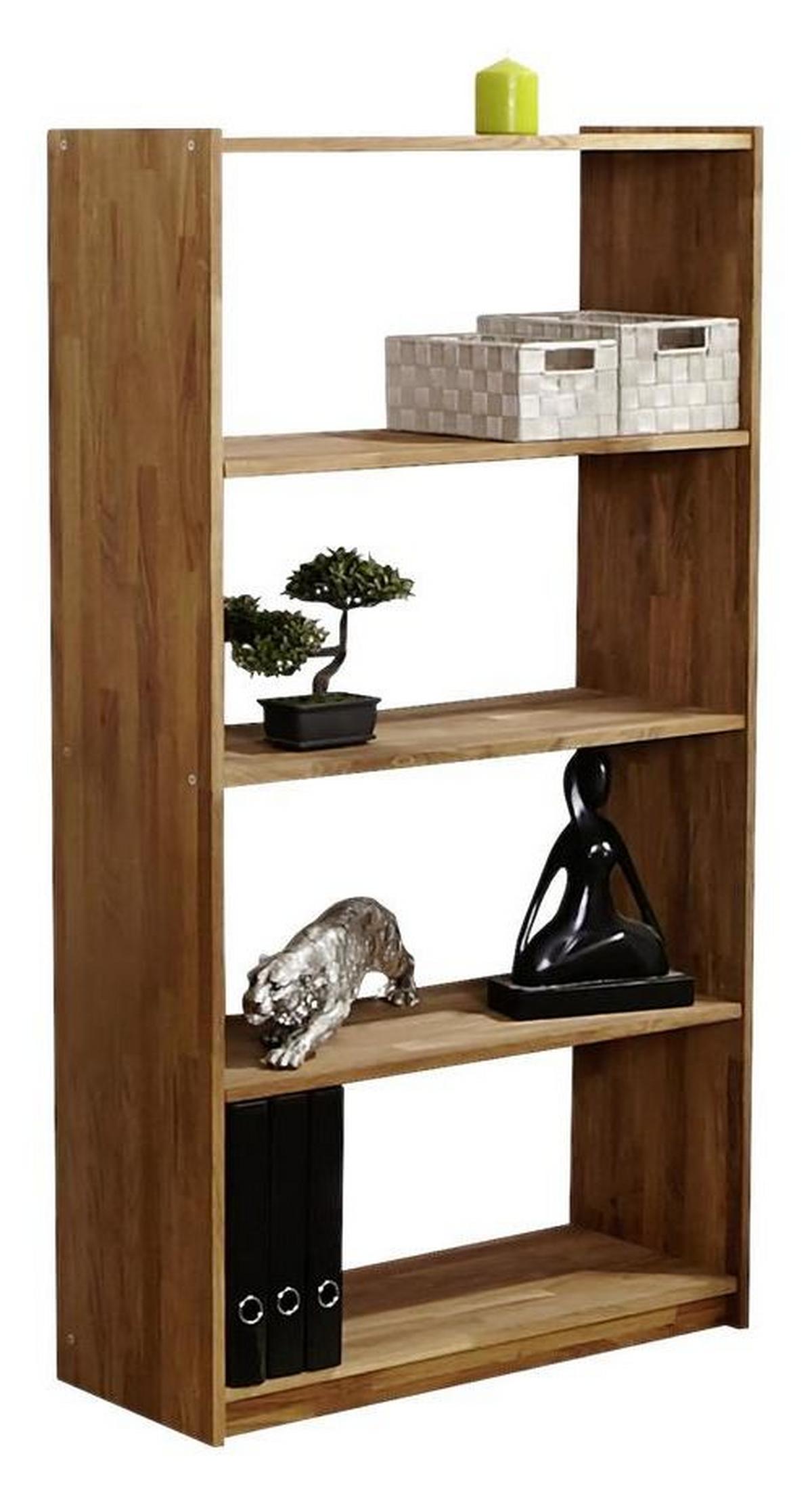 Regal Simon, Hrast, Masivno - barve hrasta, Natur, les (80/145/31cm) - MID.YOU