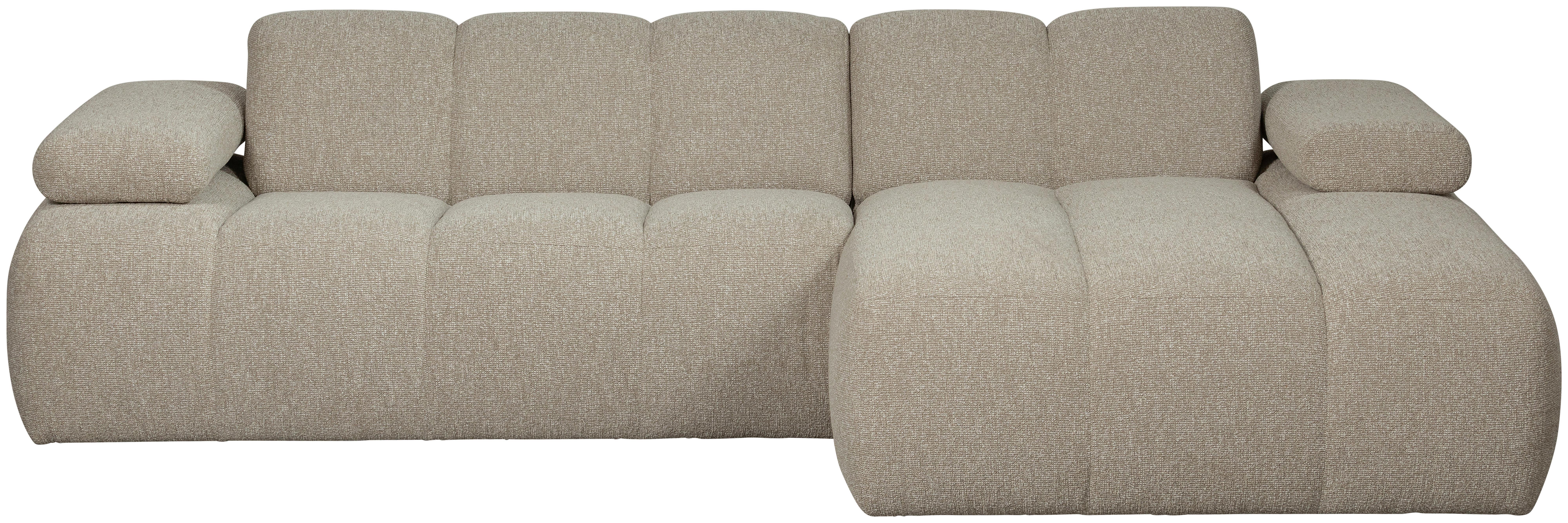 Ecksofa Mojo Beige S: 284x160 cm - Beige/Schwarz, Design, Kunststoff/Textil (284/160cm) - Livetastic