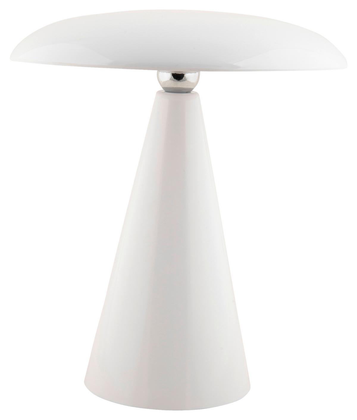 LAMPA STOŁOWA Z AKUMULATOREM LM2073WH - biały, Basics, tworzywo sztuczne (23/26/23cm) - Leitmotiv