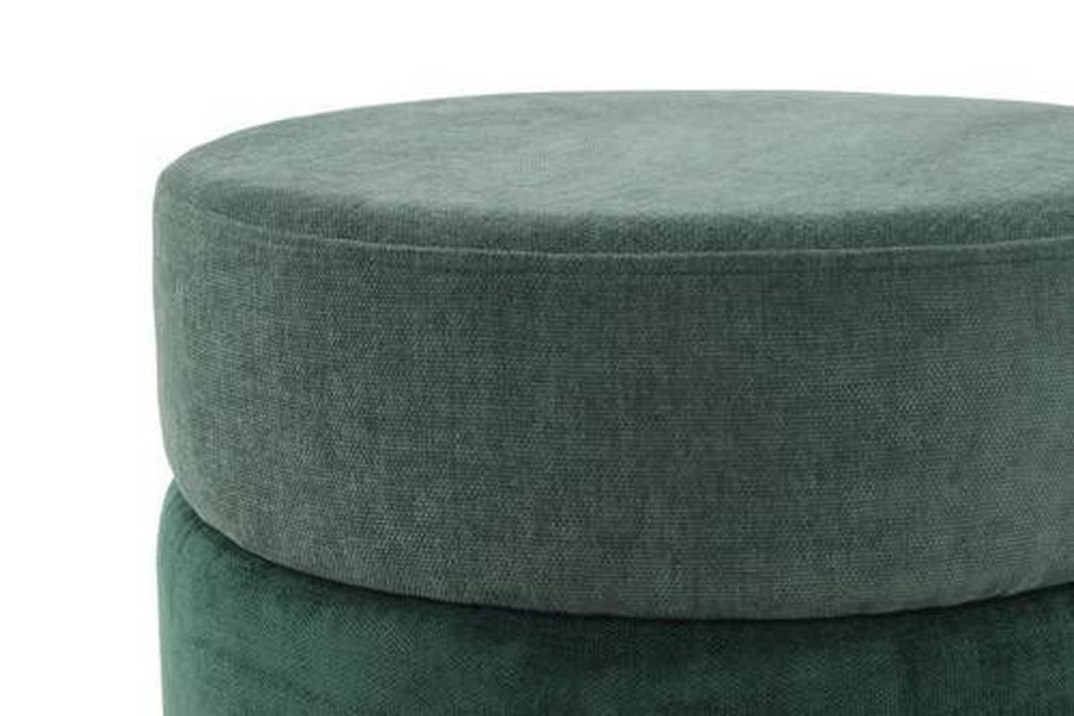 Hocker Grün ca. 48,5x46 cm - Goldfarben/Grün, Basics, Holzwerkstoff/Textil (48,5/46/48,5cm) - Kayoom