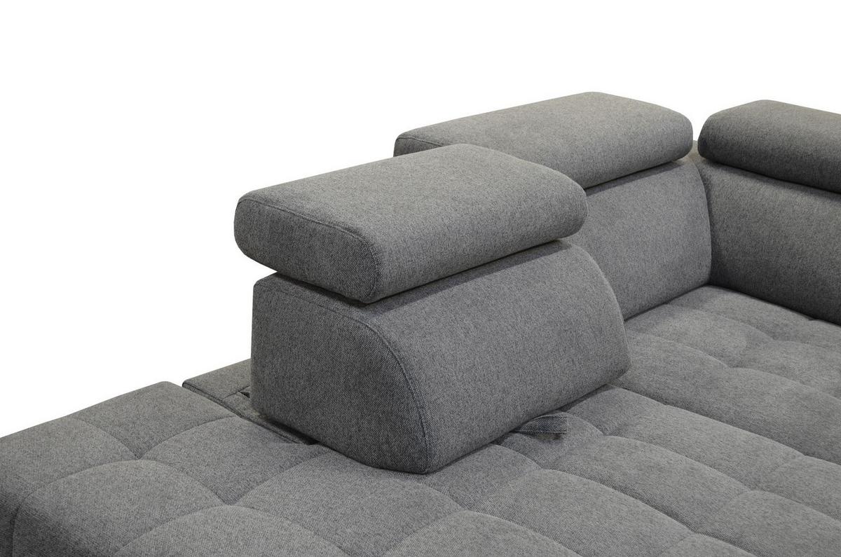 Kutna Garnitura Portland - siva/crna, Konvencionalno, tekstil/plastika (230cm) - Mömax