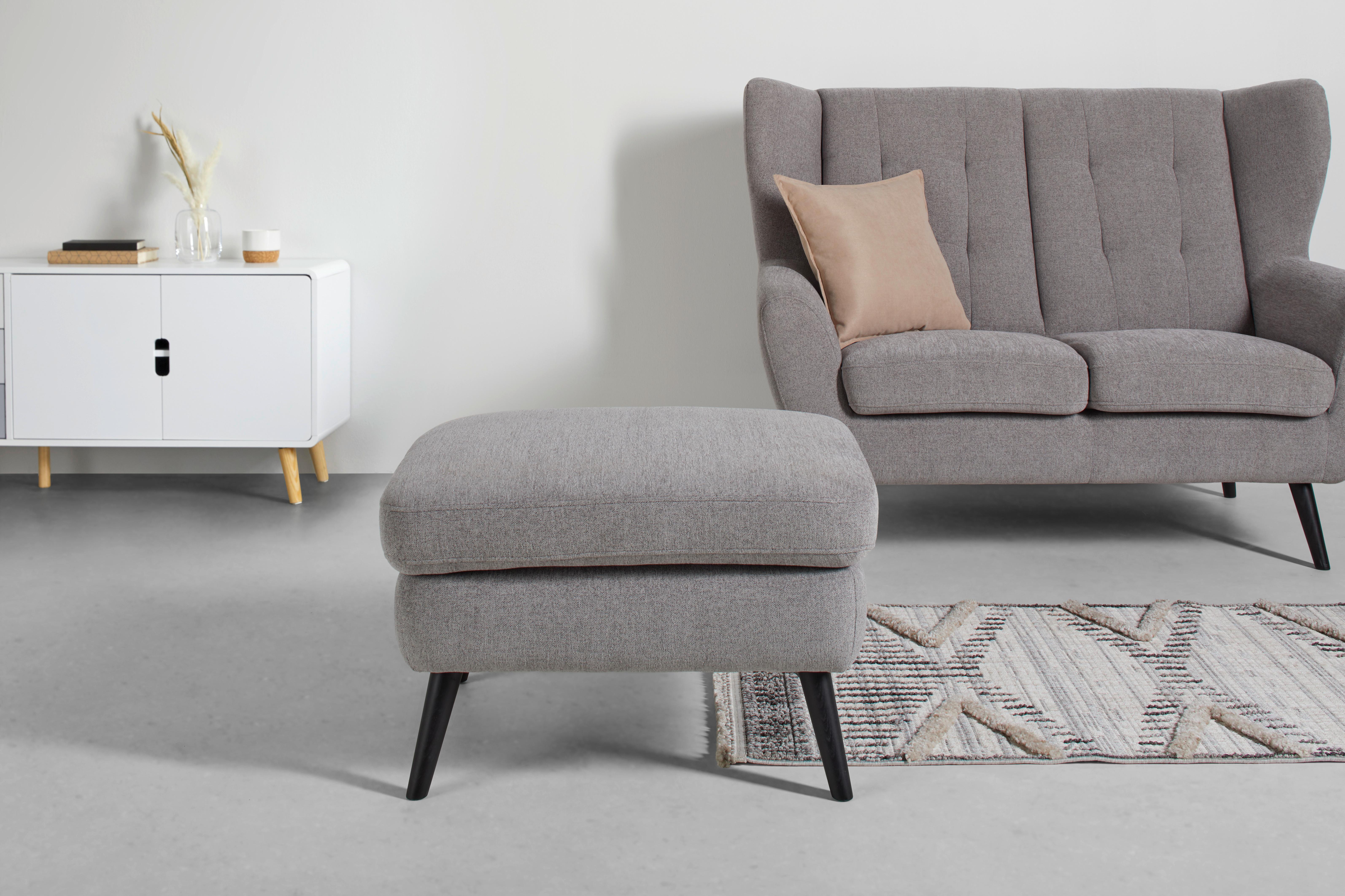 Taburet HELSINKI - gri închis/gri, Modern, lemn/textil (72/47/62cm) - Mömax