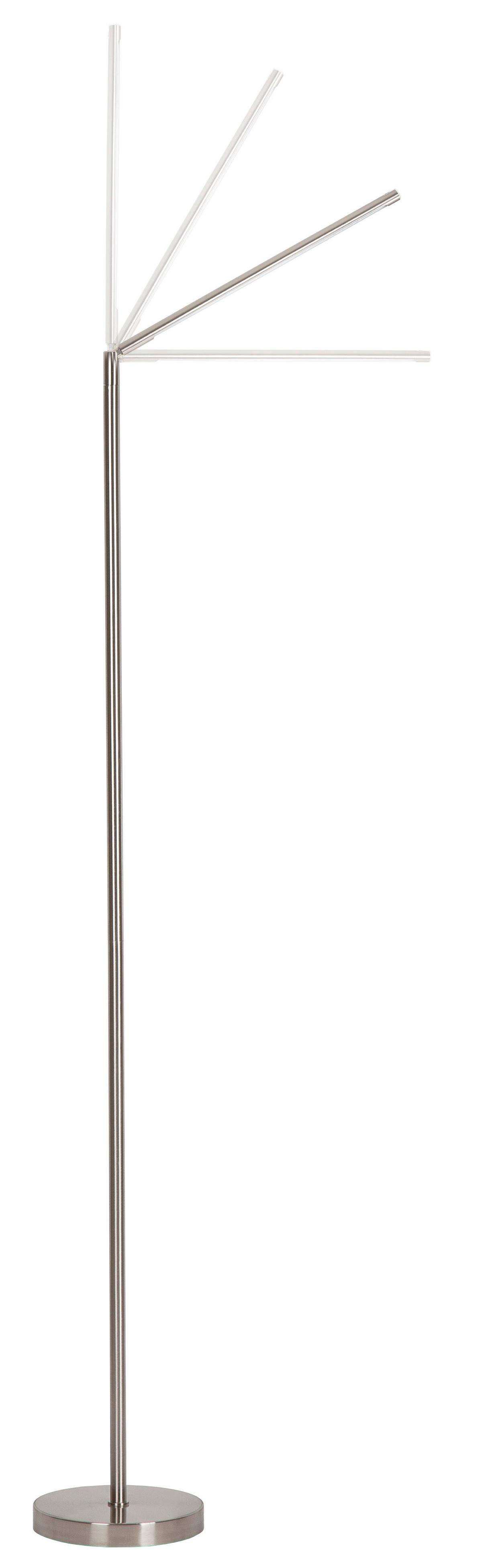 Stoječa Led-svetilka Carlo, S Sijalko - srebrne barve, Basics, kovina (40/3cm) - Globo
