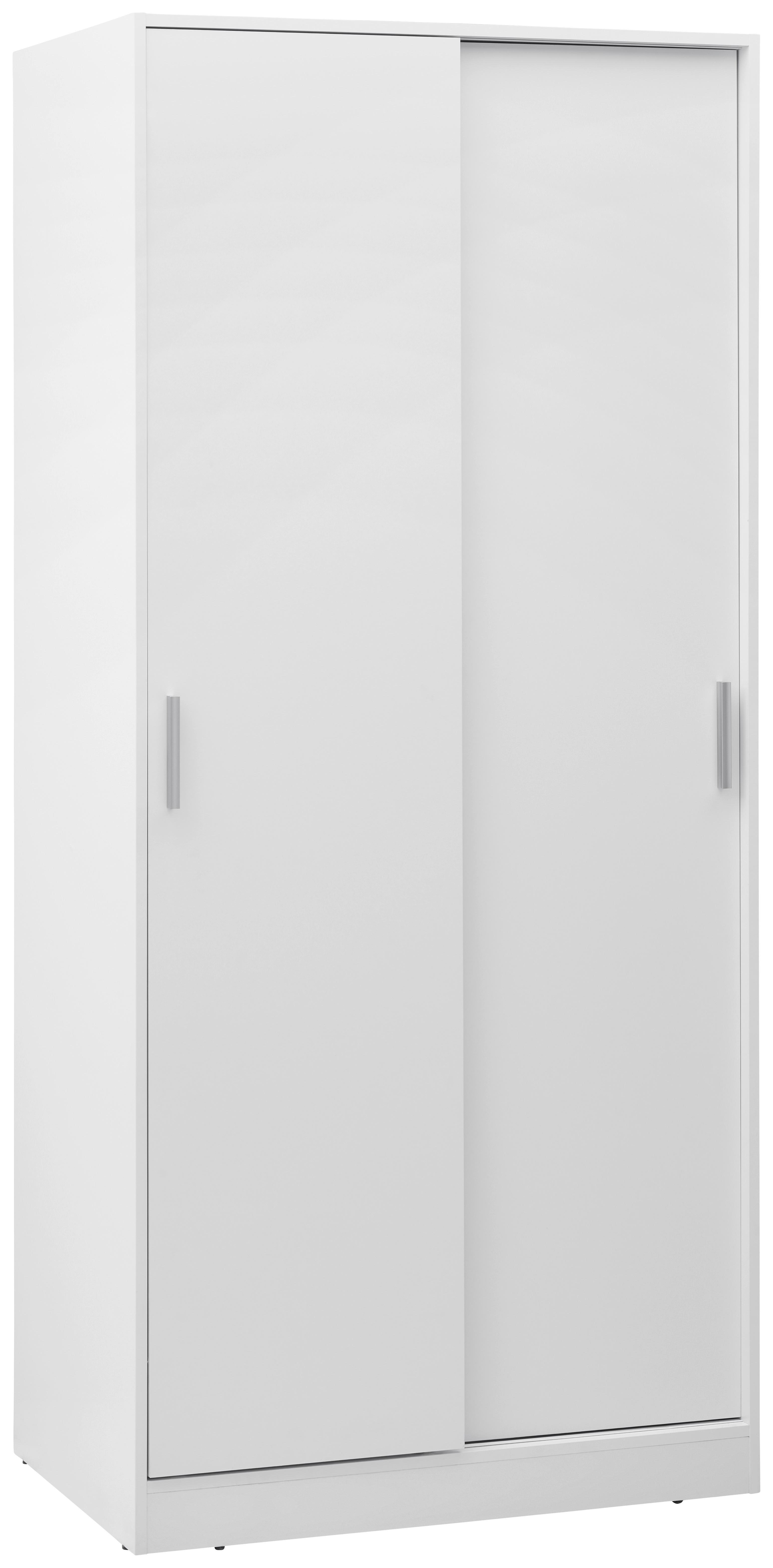 Ormar S Kliznim Vratima Mika - bijela/boje kroma, Konvencionalno, drvni materijal/plastika (90/205/60cm) - Modern Living
