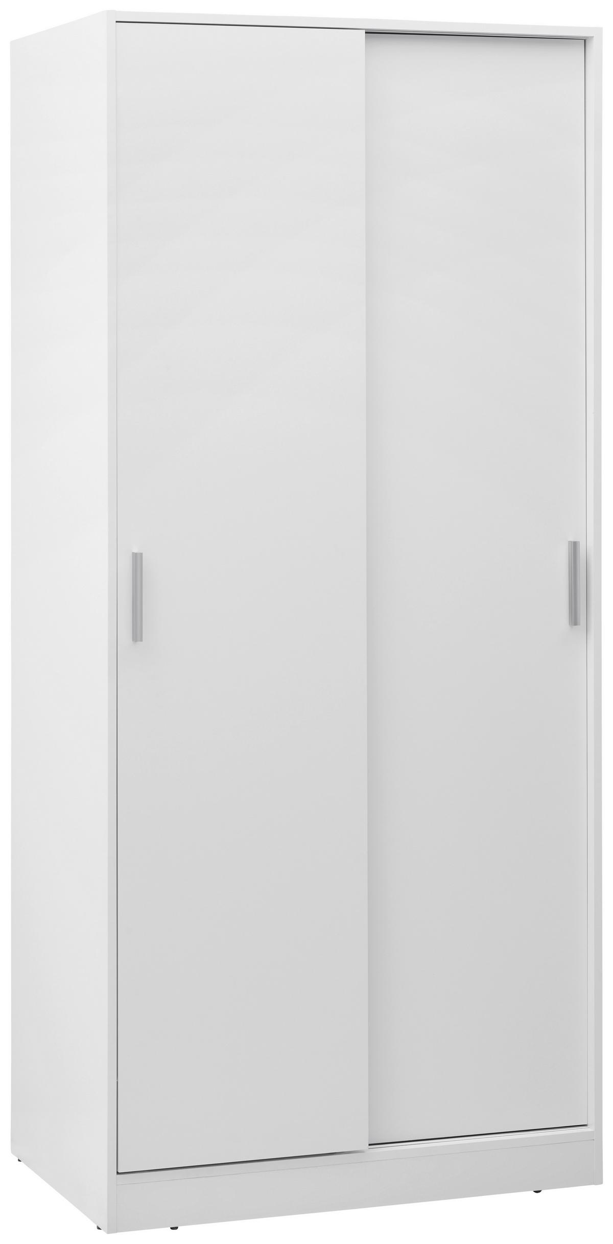 Dulap cu uși glisante MIKA -EXKLUSIV - alb, Konventionell, material pe bază de lemn (90/205/60cm)