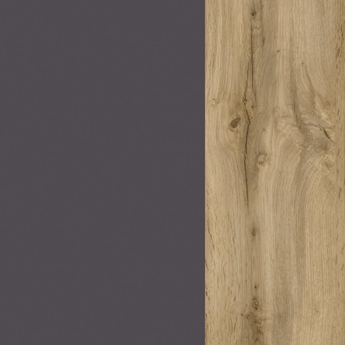 Küchenblock Sorrento ohne Geräte ca. 270 cm Anthrazit - Eichefarben/Anthrazit, MODERN, Holzwerkstoff (270/200/60cm) - Held