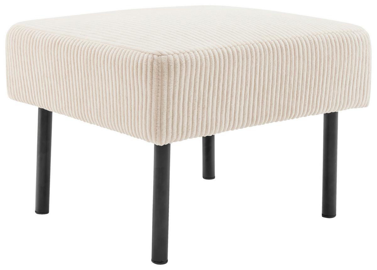 Hocker Miami Beige/Schwarz - Beige, MODERN, Holz/Textil (55/42/50cm) - Based