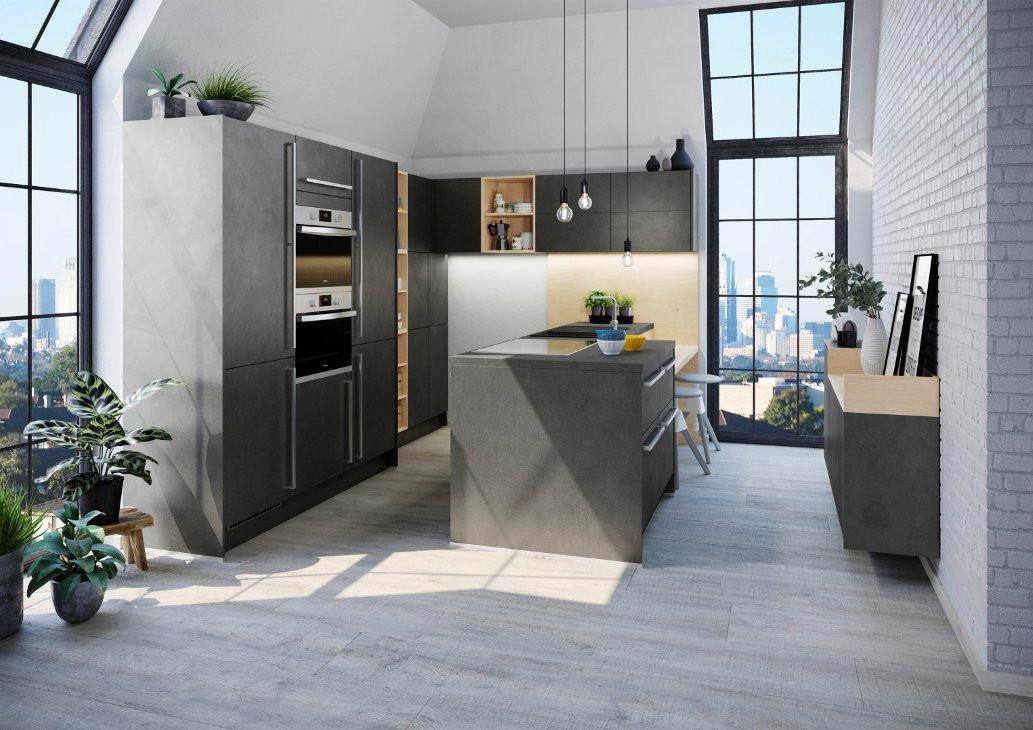 Kuhinja Base - antracit, Modern, drvni materijal - Express
