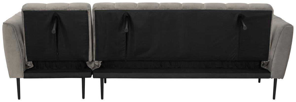 NAROŻNIK TIMMY - czarny/szary, Modern, metal/tkanina (253/87/169cm) - P & B